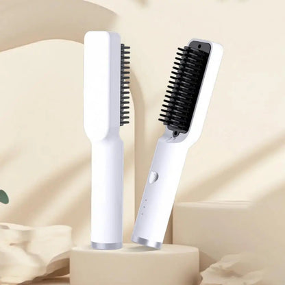 Hair Straightening Comb Portable Wireless Hair Straightener Brush for