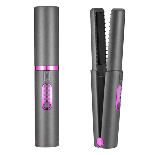 Flat Iron Mini 2 IN 1 Wireless Hair Straightener with USB Charging