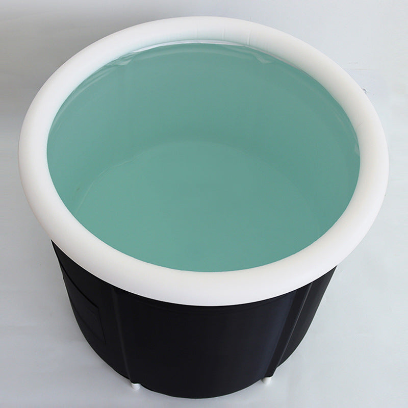 Folding Bath Bucket Black Bath Bucket Adult Thickened Bath Tub