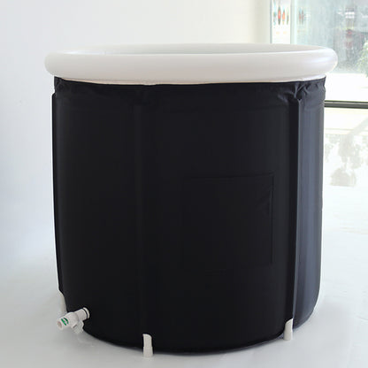 Folding Bath Bucket Black Bath Bucket Adult Thickened Bath Tub