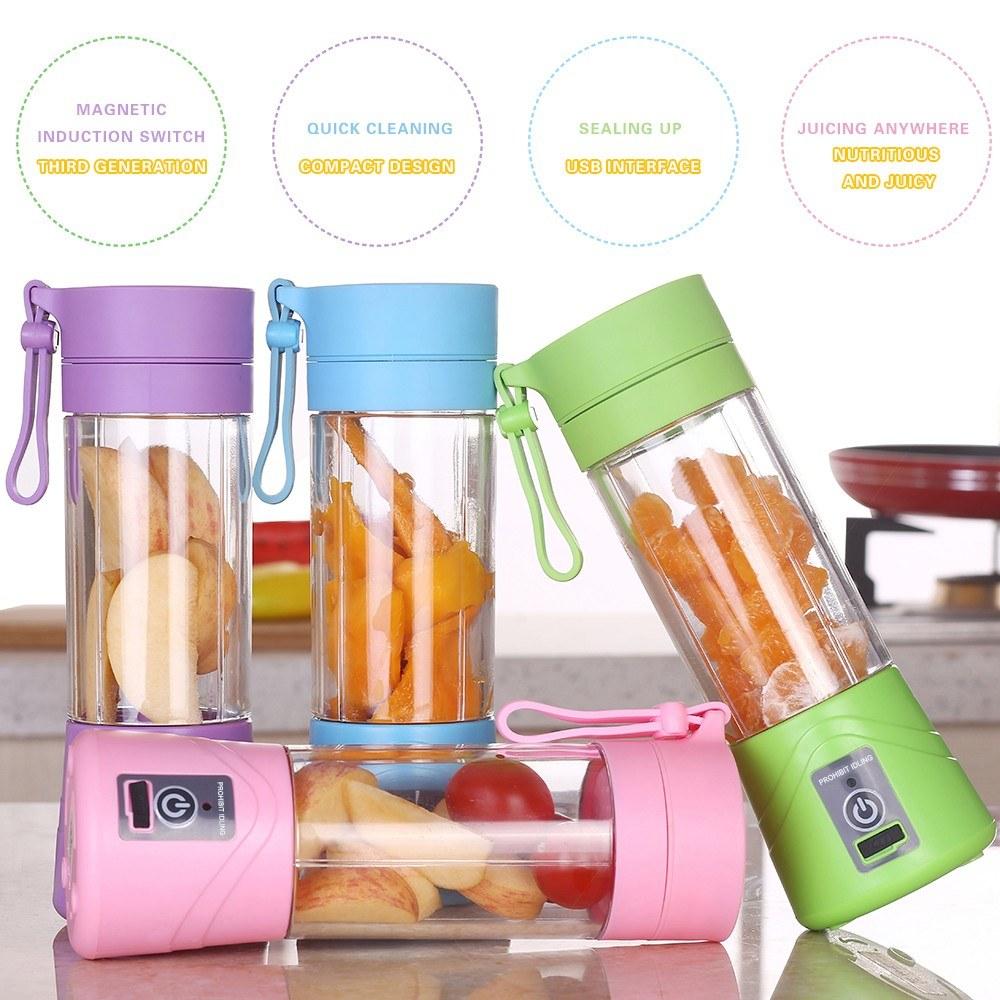 380ml Portable Blender Juicer Cup USB Rechargeable Electric Automatic